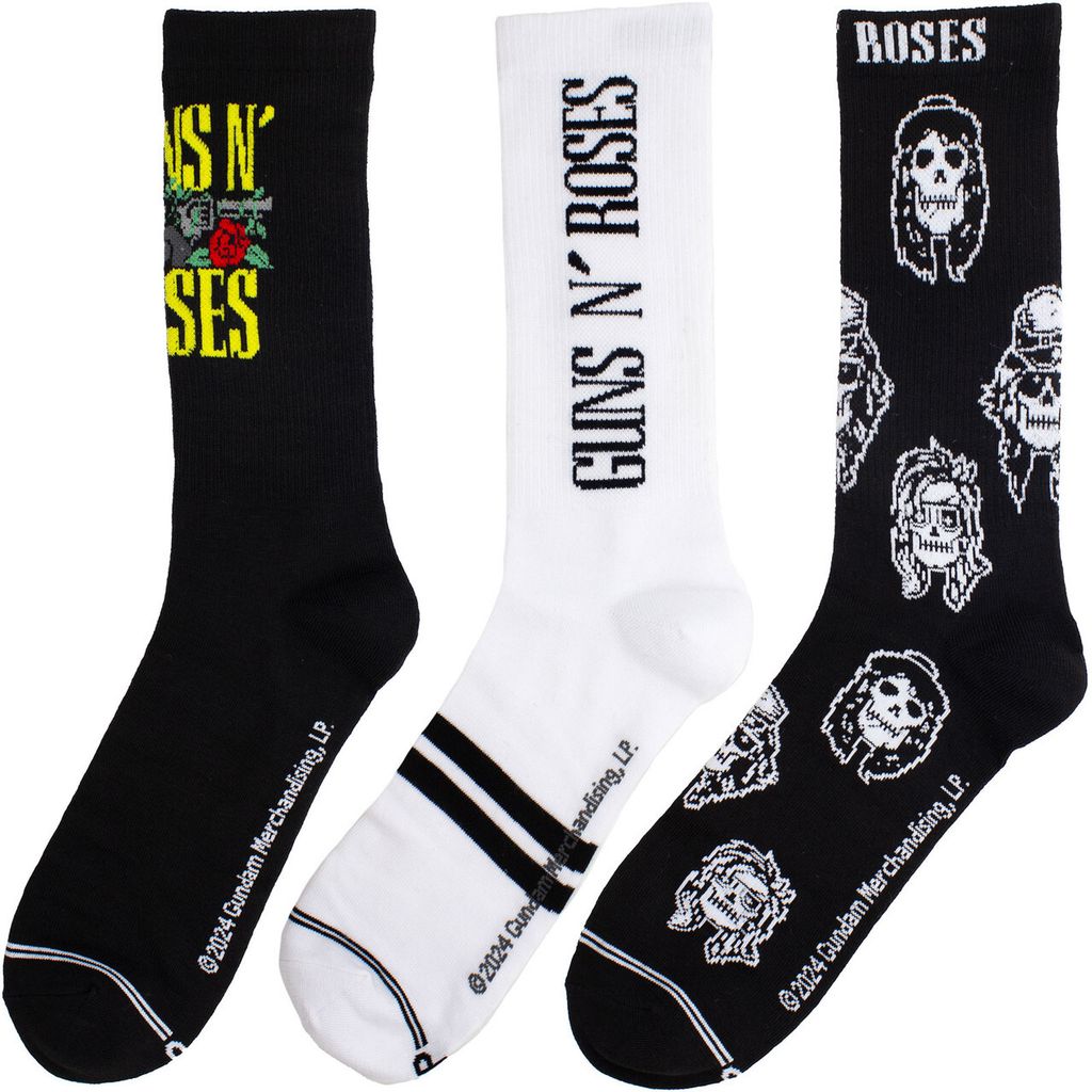 Guns N' Roses-Logos Unisex Sock Gift Box 5