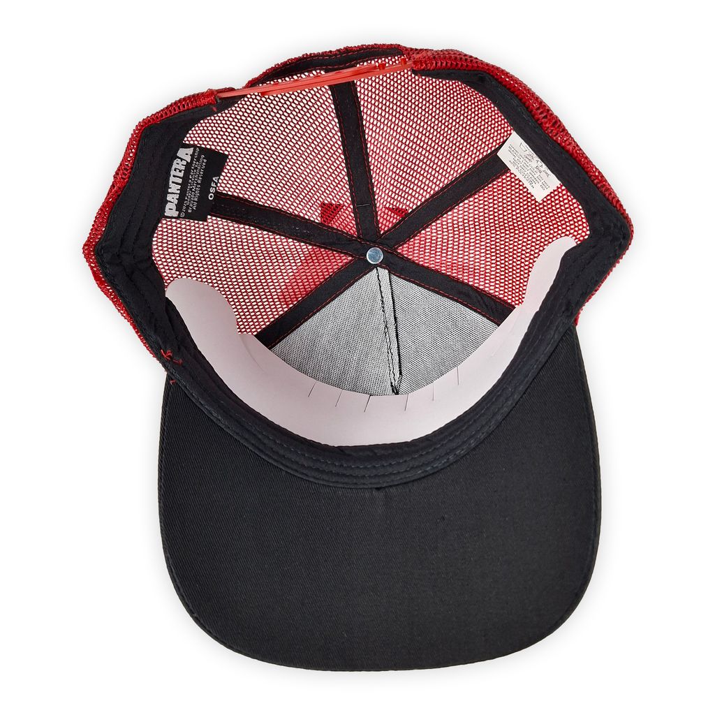 Pantera-B&W Patch BLRED Mesh Back Cap (4)