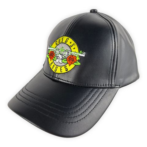 Guns N Roses-Bullet Leather Cap (1)