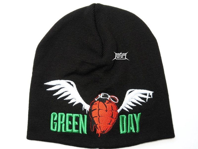 GREEN DAY Heart Grenade Logo Beanie Hat 