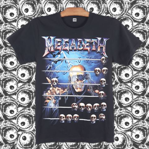 Megadeth-Vic rattlehead skulls count Tee.jpg