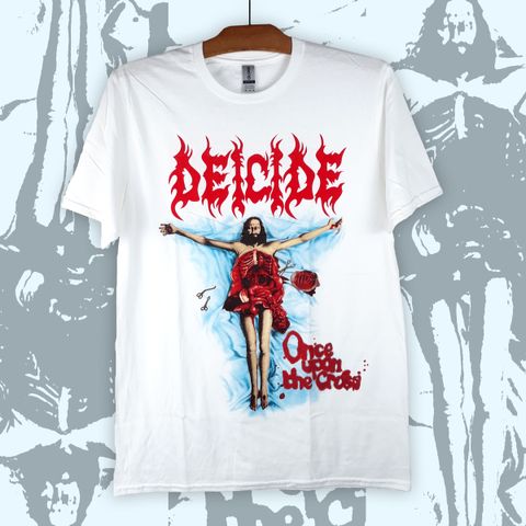 DEICIDE-ONCE UPON THE CROSS (WHITE) TEE