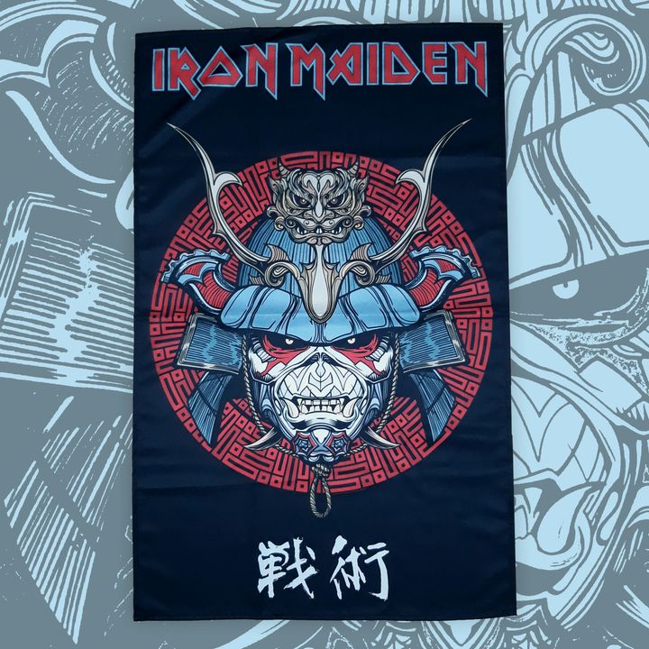 IRON MAIDEN-SENJUTSU SAMURAI EDDIE Flag