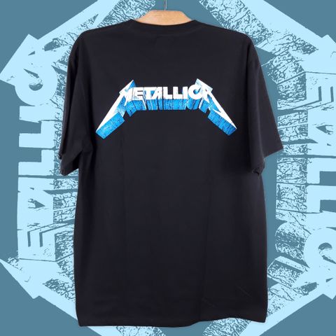 Metallica-plain blue logo Tee 2