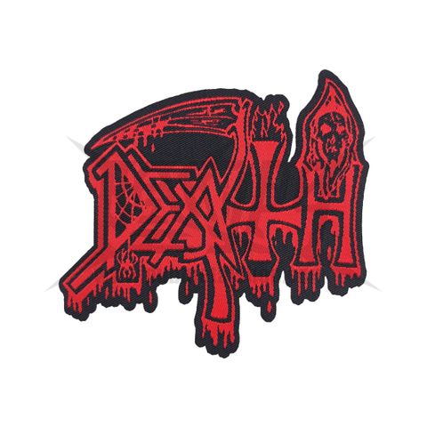 Death-Logo Cut Out Woven Patch
