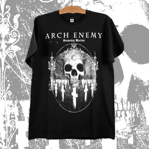 Arch enemy-doomsday machine black white TEE 1
