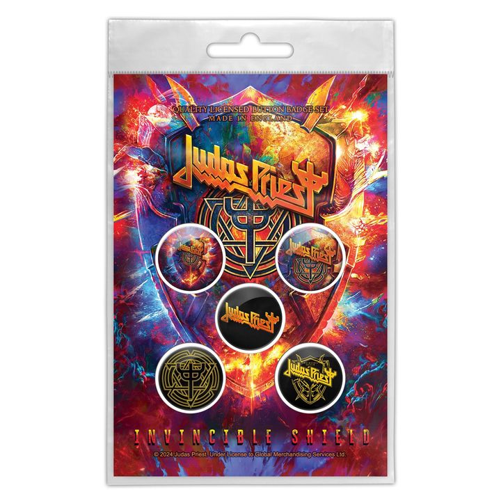 Judas Priest-Invincible Shield Button Badge Pack