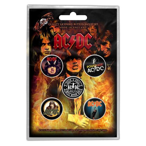 ACDC-HIGHWAY TO HELL Button Badge Pack