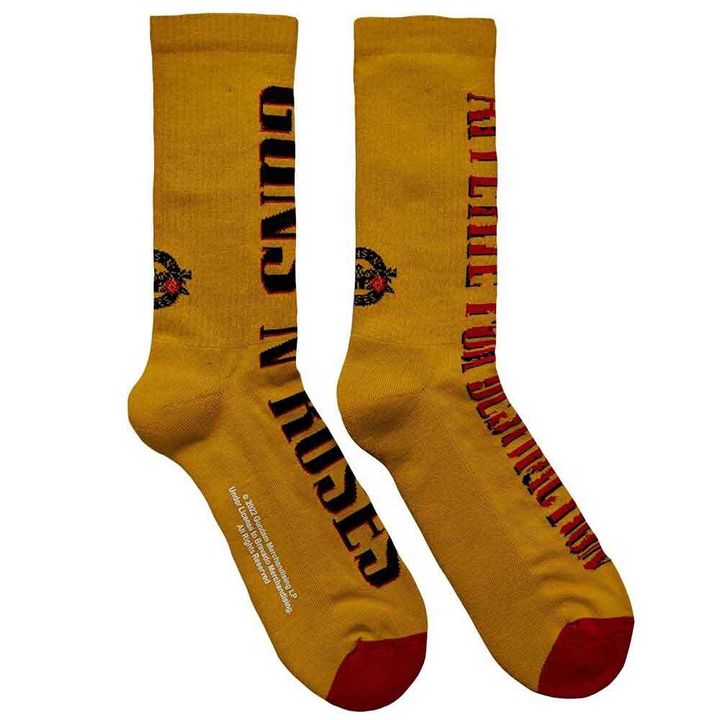 GUNS N' ROSES UNISEX TERRY SOCKS APPETITE FOR DESTRUCTION 1