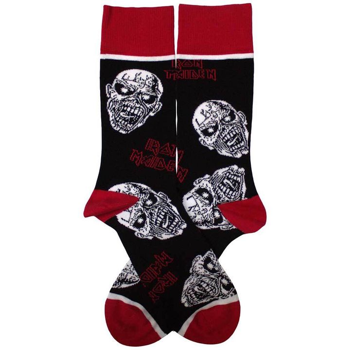 IRON MAIDEN UNISEX ANKLE SOCKS EDDIE SKULLS 2