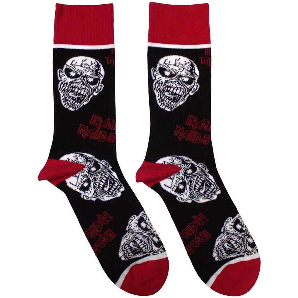 IRON MAIDEN UNISEX ANKLE SOCKS EDDIE SKULLS 1