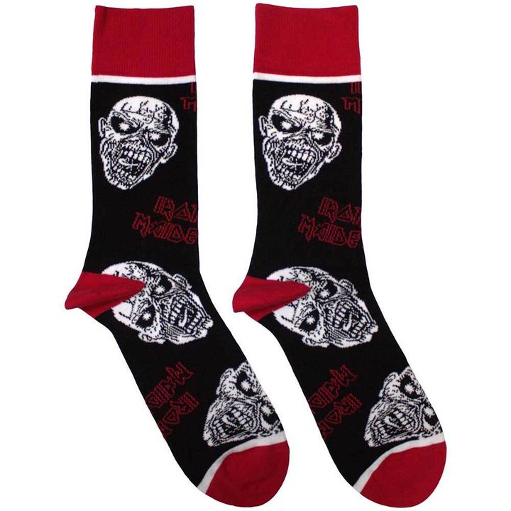 IRON MAIDEN UNISEX ANKLE SOCKS EDDIE SKULLS 1