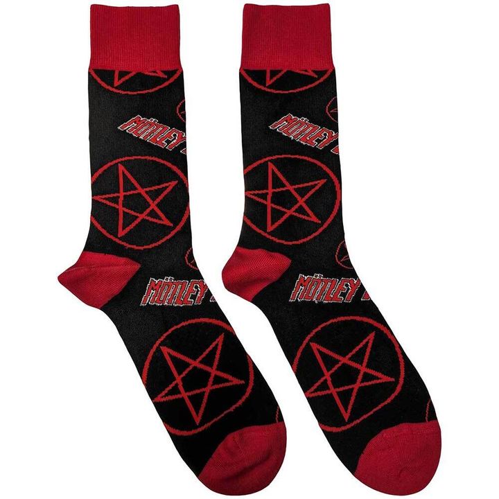 MOTLEY CRUE UNISEX ANKLE SOCKS LOGOS & PENTAGRAMS
