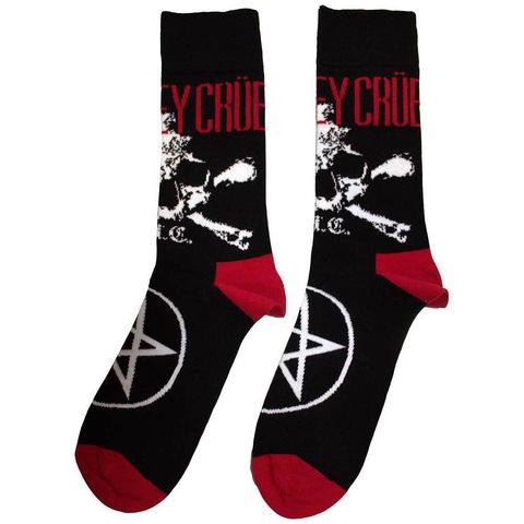 MOTLEY CRUE UNISEX ANKLE SOCKS SKULL & CROSSBONES 2