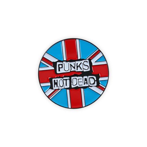 Punks not dead UK flag Metal Pin 1