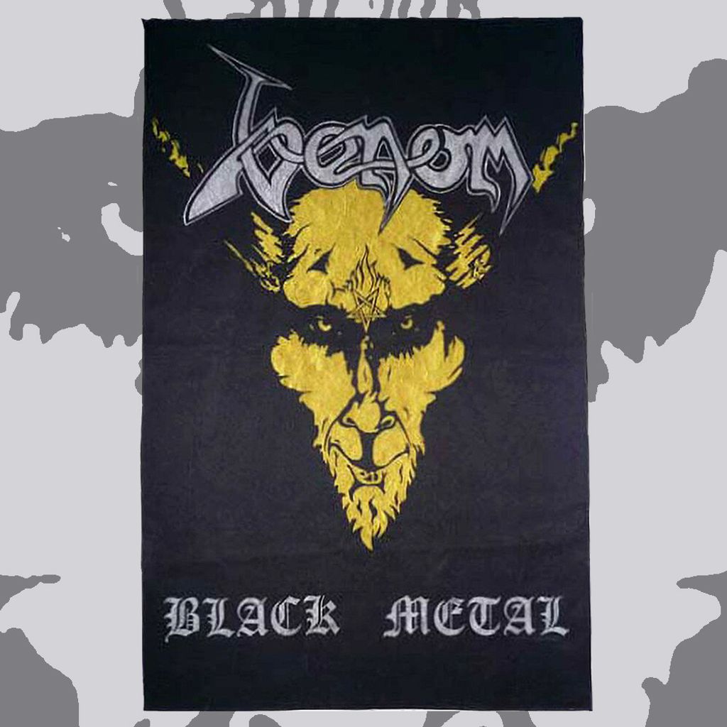 Venom-Black metal yellow Flag