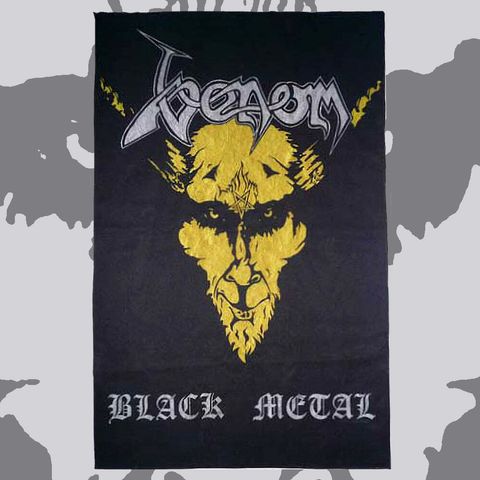 Venom-Black metal yellow Flag