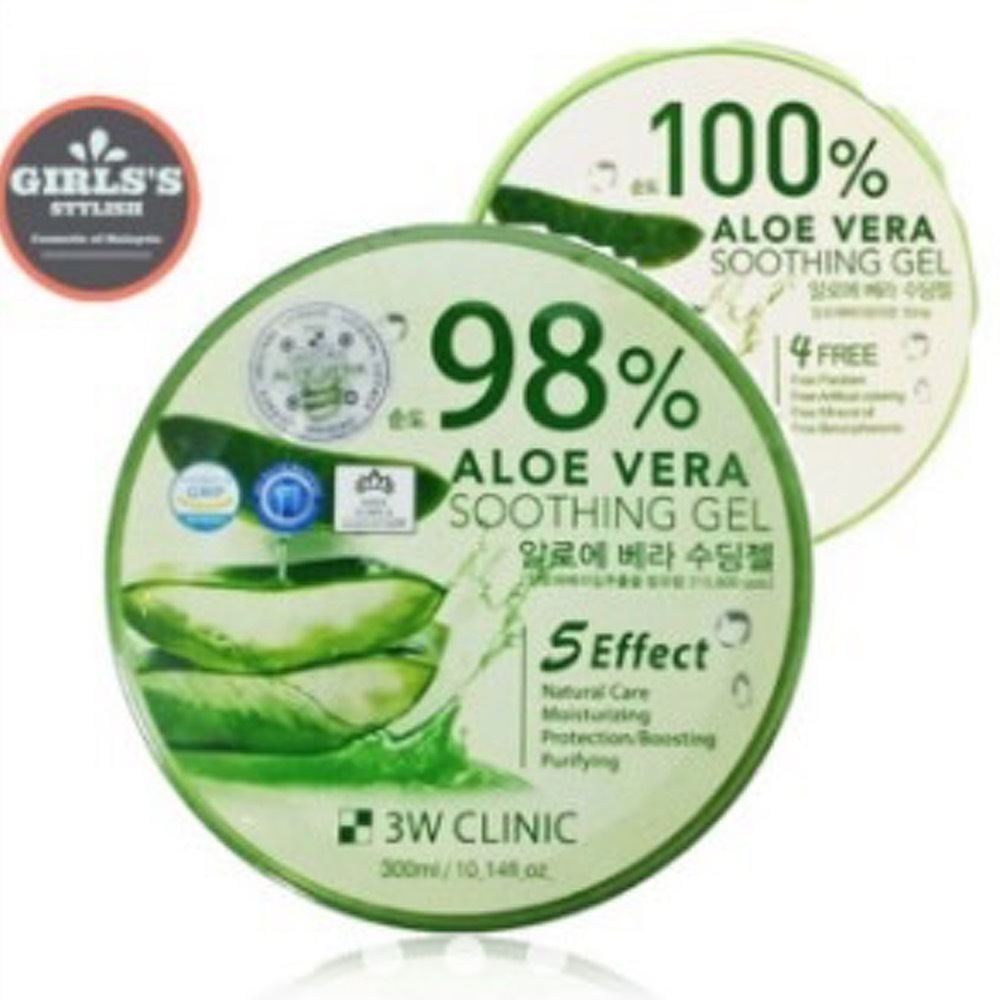 3W CLINIC 100% Aloe Vera Soothing Gel 300ml