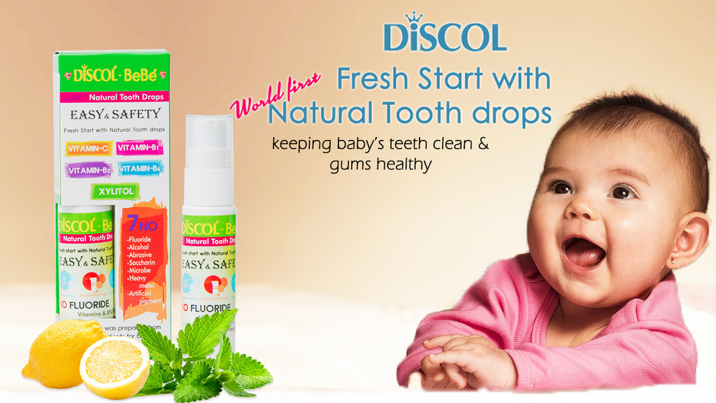 How to use Discol Natural Tooth Drops for cleaning Baby's teeth