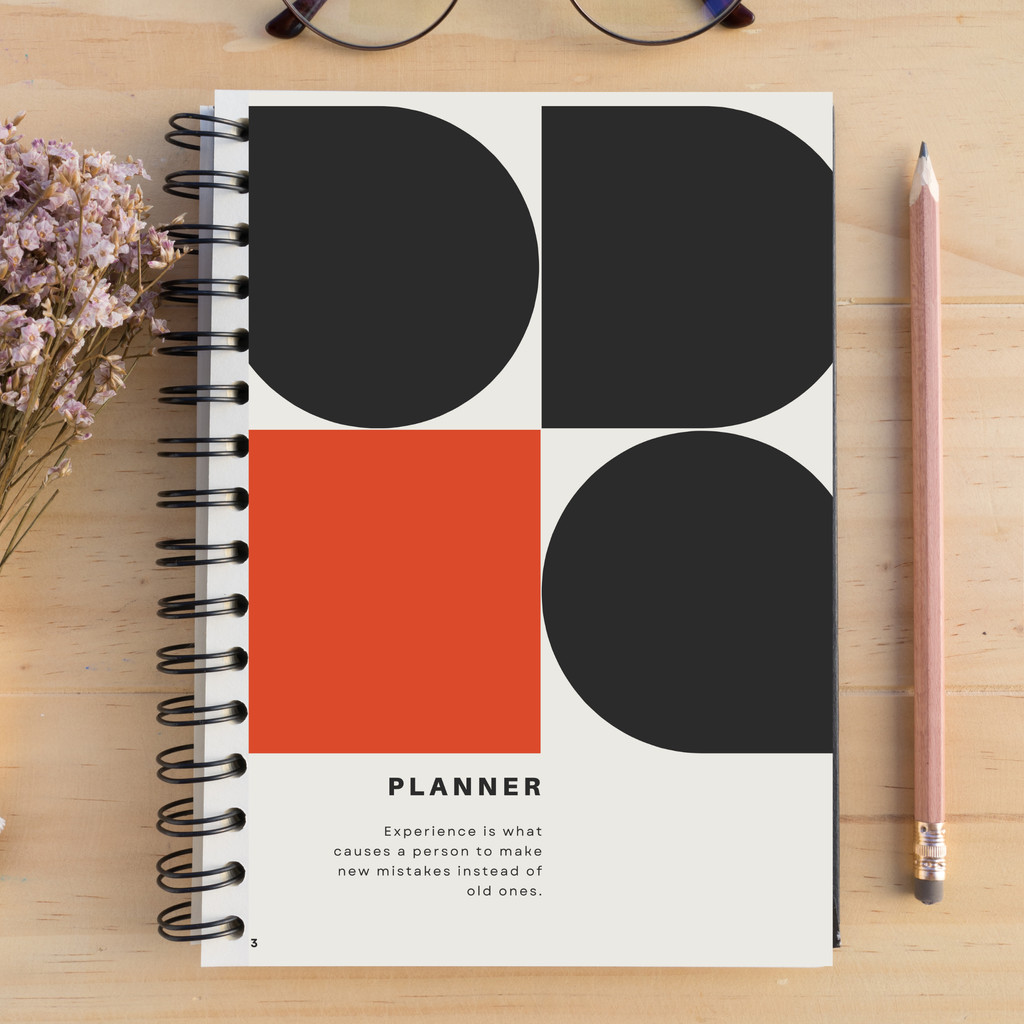 Printable Modern Geometric Journal Planner Cover 1