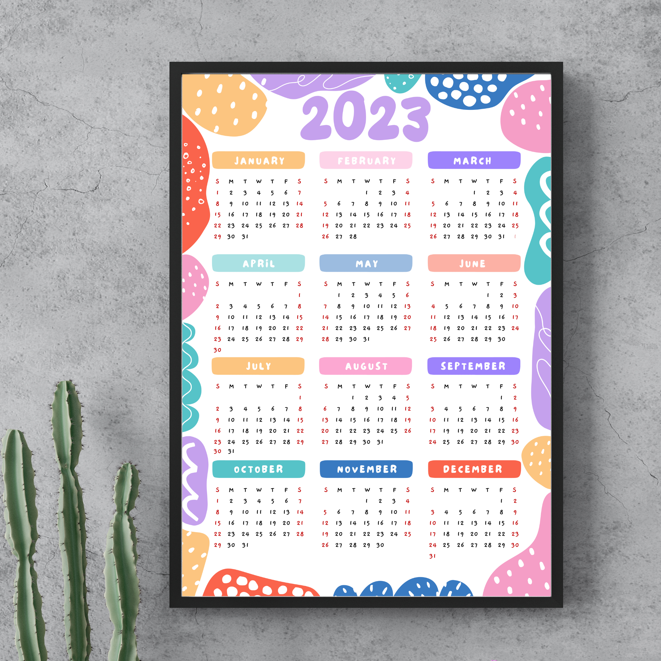 Printable Playful Doodle Wall Calendar 2023 (Digital Download) – Whizurl's  Shop | Baby And Mom Online Store Malaysia