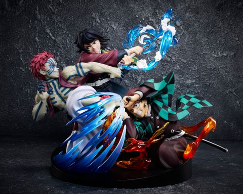 Demon Slayer Kimetsu no Yaiba Tanjiro Kamado & Giyu Tomioka & Akaza Figure