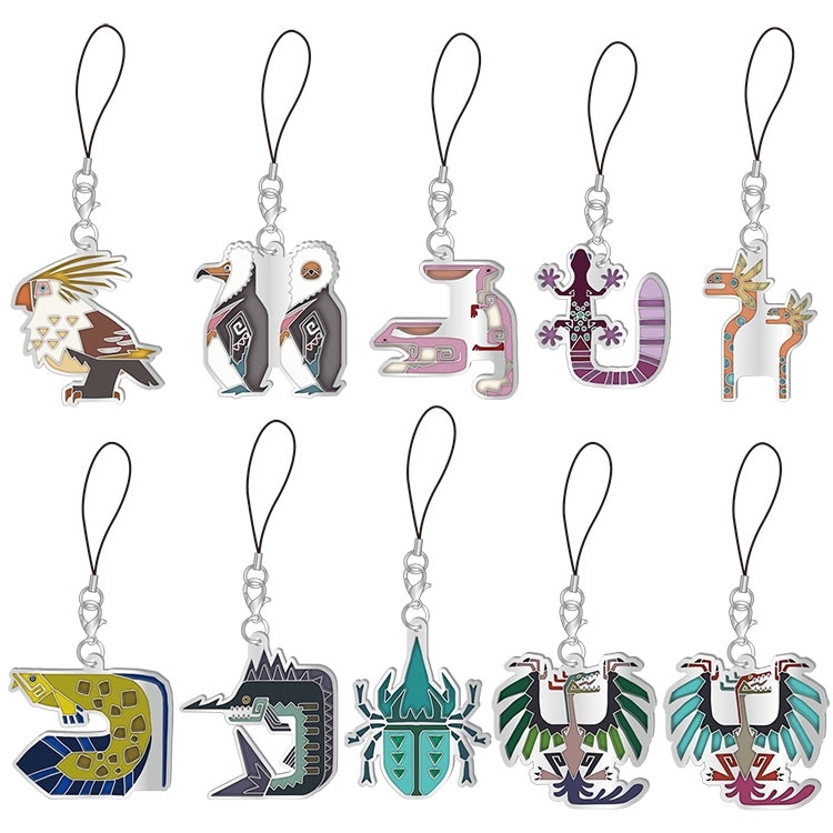 MHW I stained-glass-like icon dangler collection - Endemic Life Vol. 2 (One set consists of 10pcs).jpg