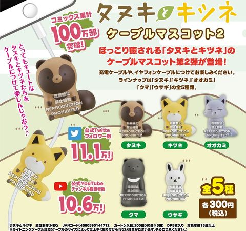 Tanuki & Kitsune Cable Mascots 2.jpg