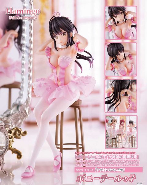 Anmi Illustration -Flamingo Ballet- Ponytail girl (Re-sale).jpg