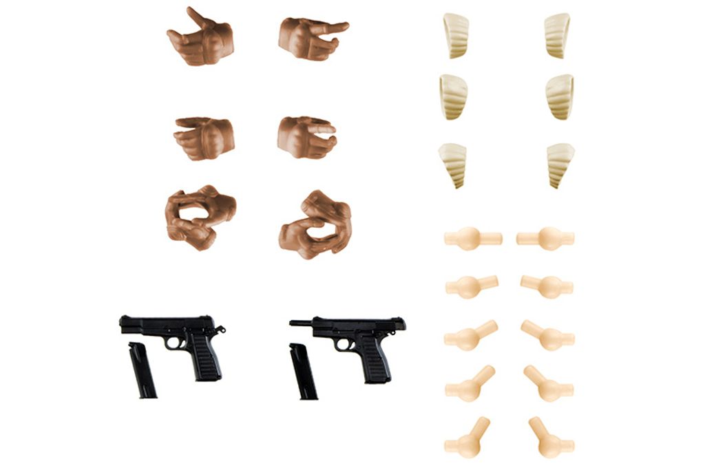 LAOP14 Tactical Gloves SOUSAI SHOJO TEIEN 2 Hand Gun Set Tan
