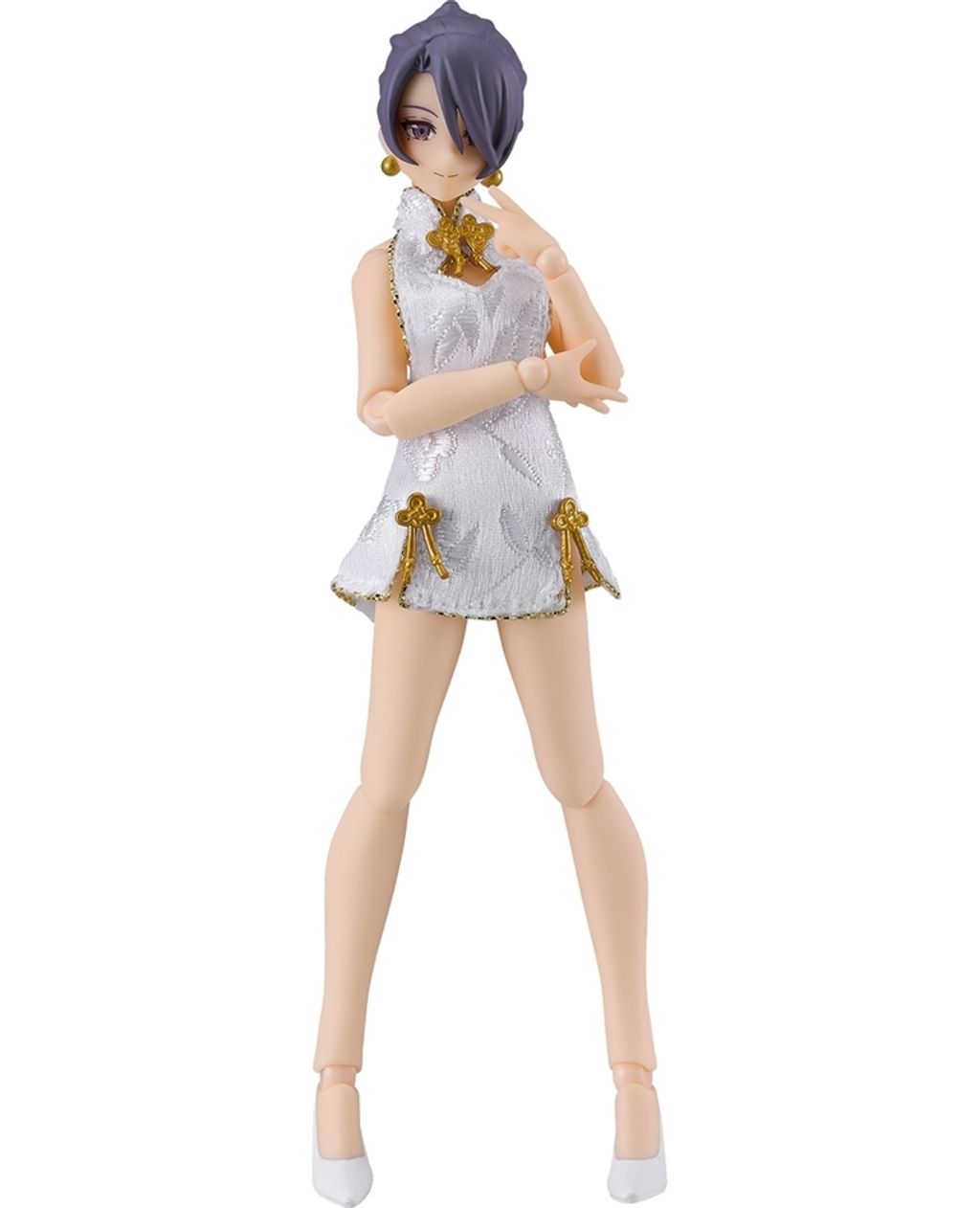 figma Female Body (Mika) with Mini Skirt Chinese Dress Outfit (White)