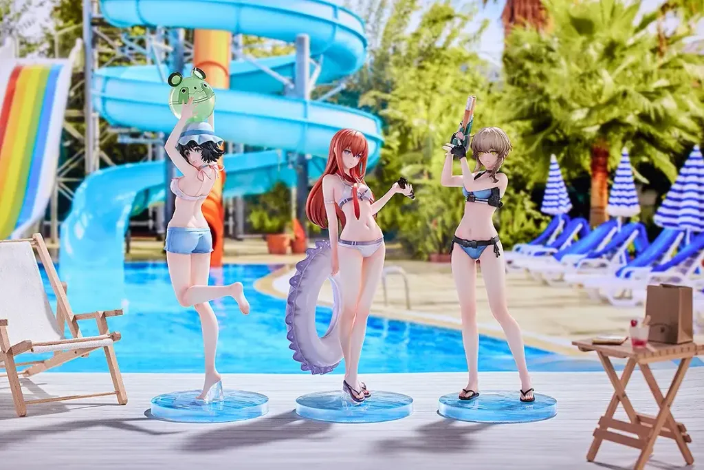 Kurisu Makise &amp; Mayuri Shiina &amp; Suzuha Amane- Swimsuit Ver.