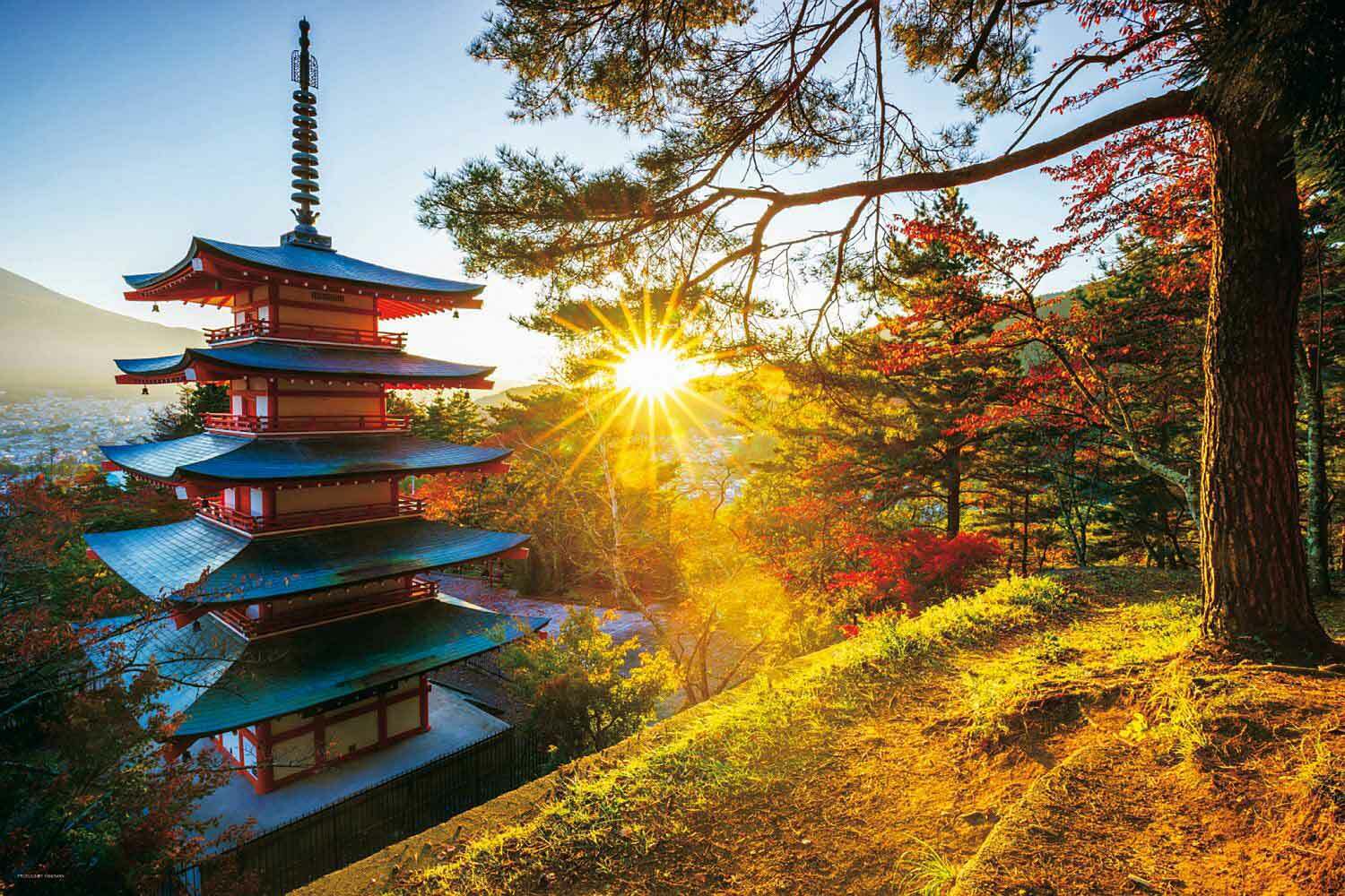 Yanoman 1000片拼圖 世界遺產 日本淺間神社與富士山 風景寫真 10 1326 四季流行館x遇見拼圖