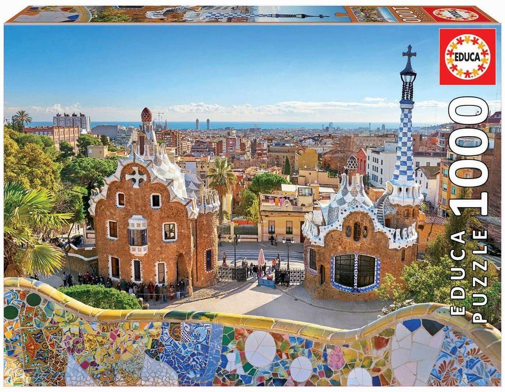 西班牙進口 Educa 1000片拼圖 海外風景 巴塞隆納高地城市寫真 四季流行館x遇見拼圖