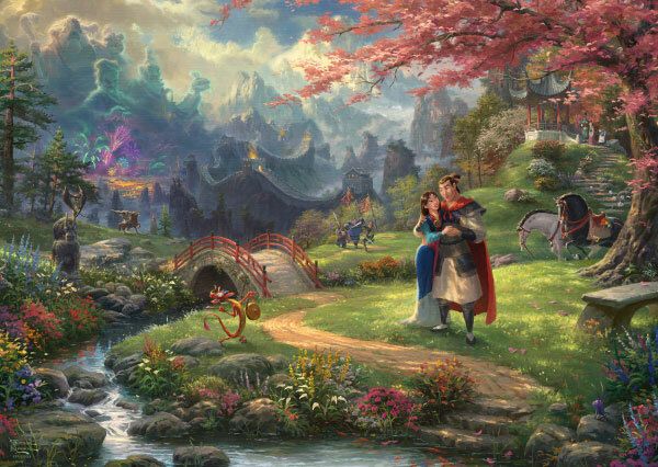 59672_Thomas_Kinkade_Studios_Mulan_Puzzle_Disney_1000_Teile_Landschaft_Bach_Garten_72ppi_Motiv