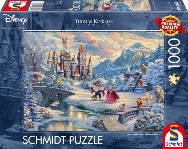 59671_Thomas_Kinkade_Studios_Die_Schoene_und_das_Biest_Zauberhafter_Winterabend_Puzzle_Disney_1000_Teile_Schnee_Winter_72ppi_Packshot