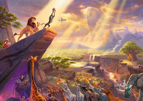 59673_Thomas_Kinkade_Studios_Koenig_der_Loewen_Puzzle_Disney_1000_Teile_Tierpuzzle_Simba_Loewe_72ppi_Motiv