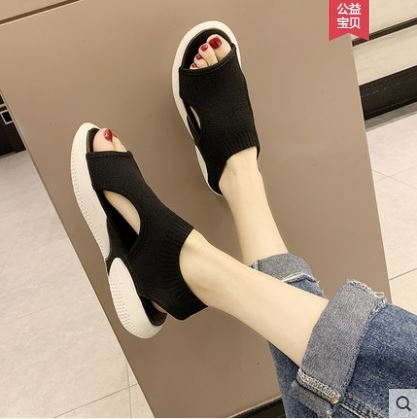 open toe flat pumps