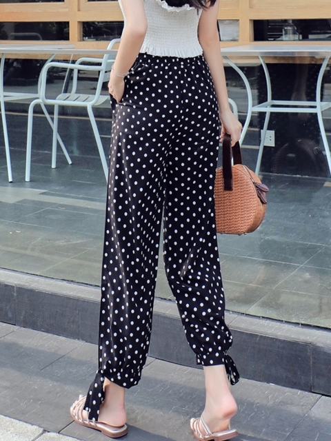 New-Arrival Lantern Pants Women's Polka 