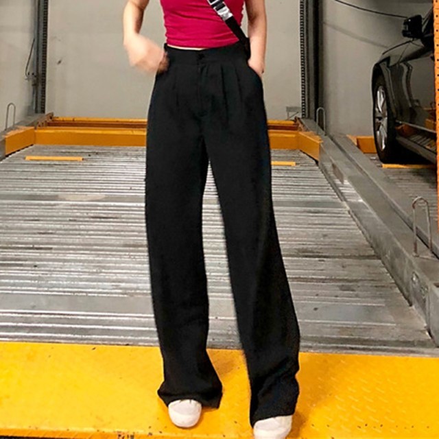 PreOrder Black Loose Trousers Women's 