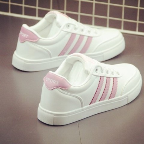 white shoes with stripes