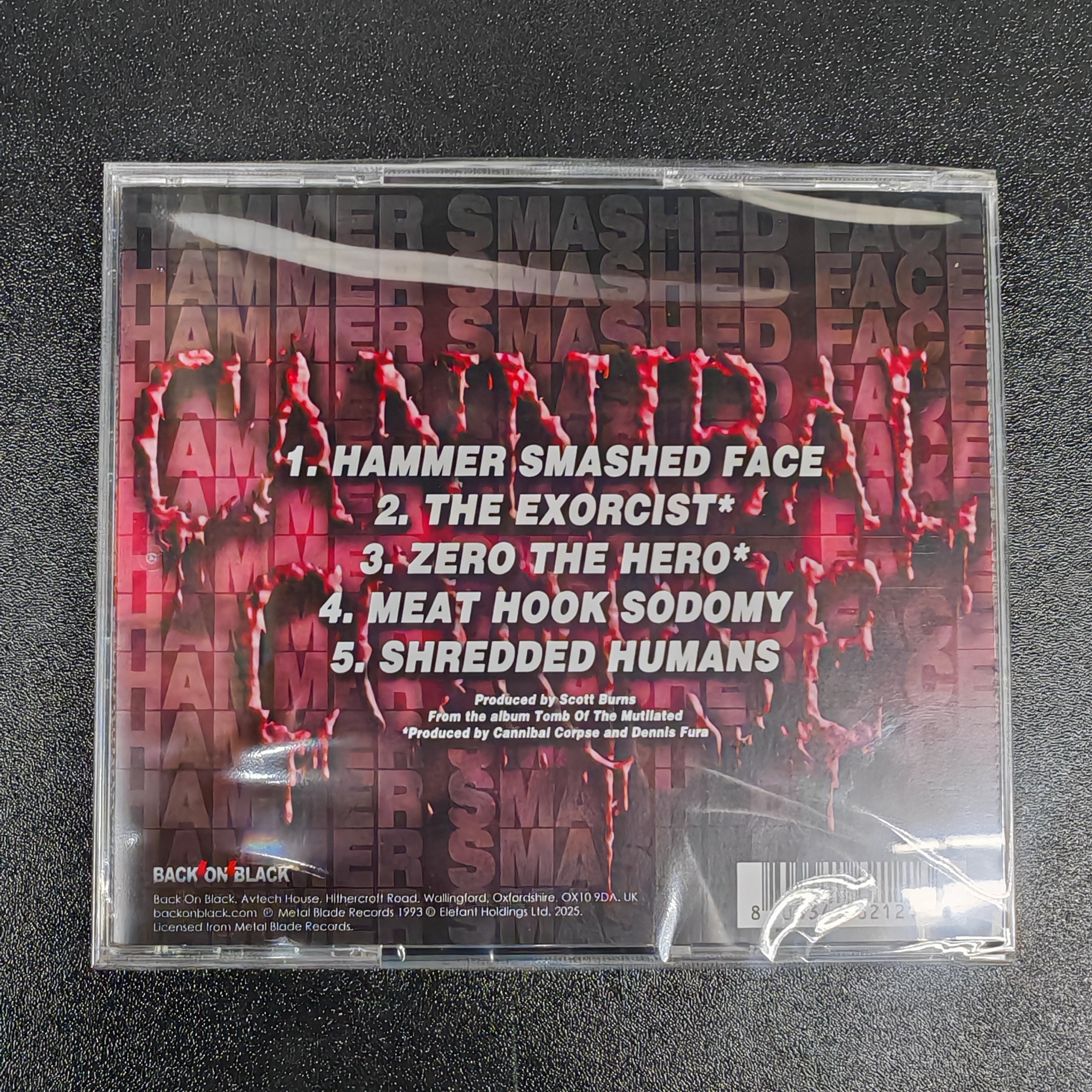 CANNIBAL CORPSE Hammer Smashed Face CD – Varmt Stal Records