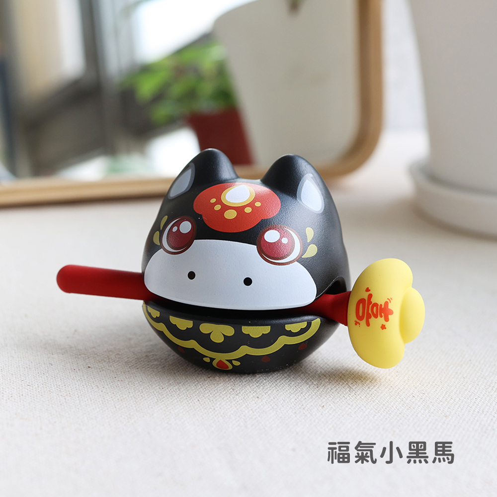 解壓動物木魚-福氣小黑馬