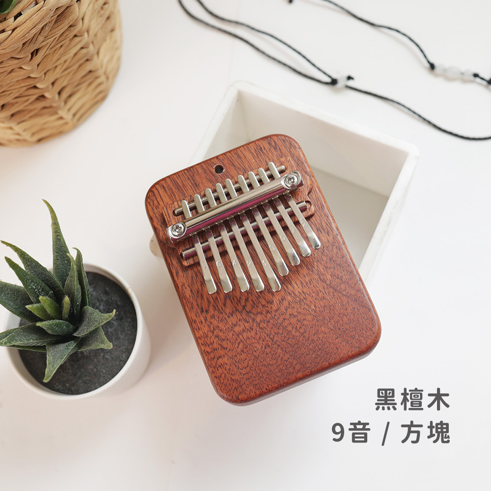 網拍圖_掌上卡林巴_規格_黑檀木9音方形