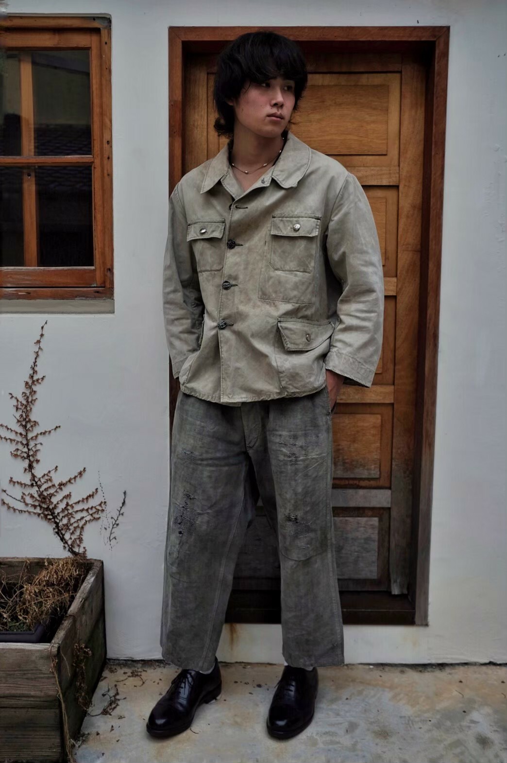 1940’s French Military Bourgeron Trousers / 法國軍用麻料長褲