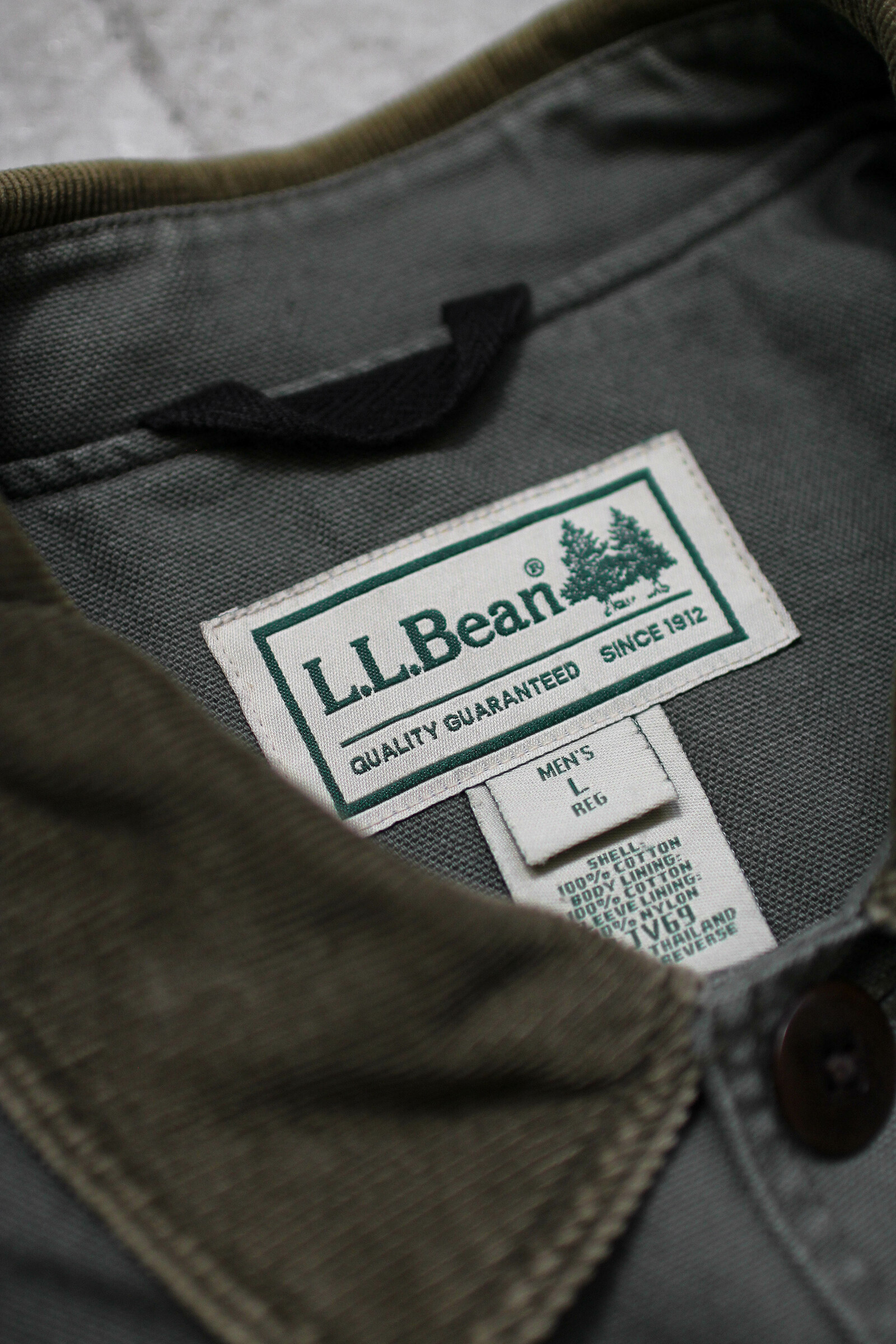 L.L Bean Barn Jacket 灰綠色穀倉夾克