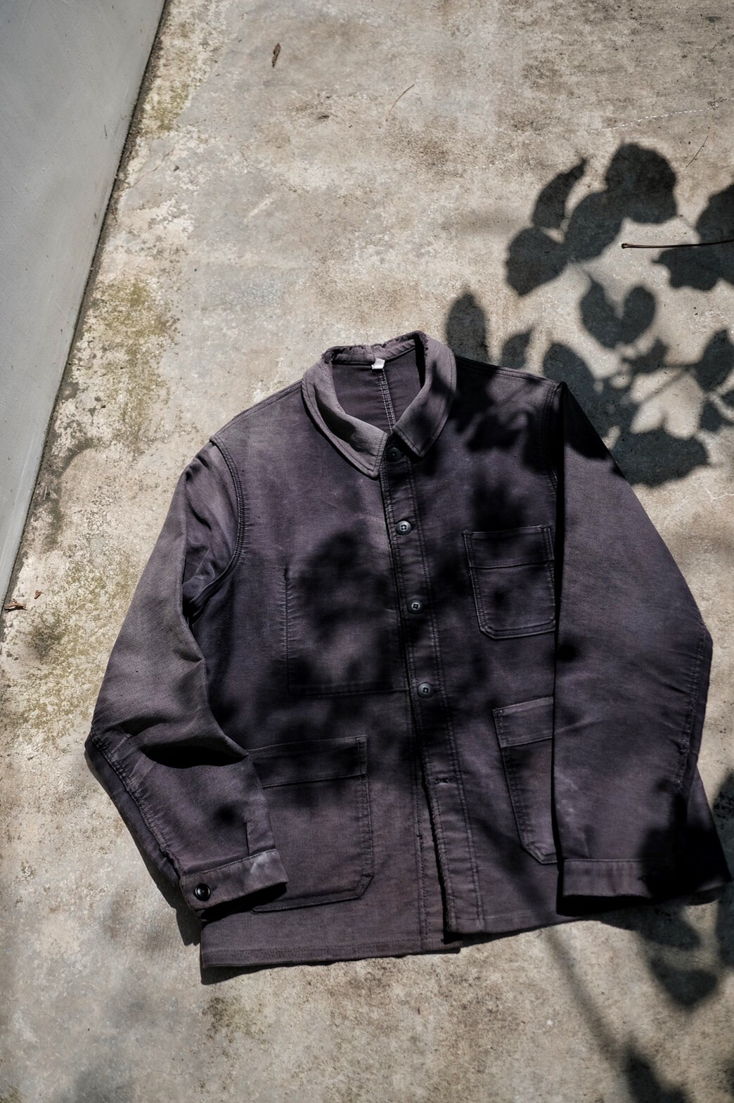 貴重 french black molskin jacket-