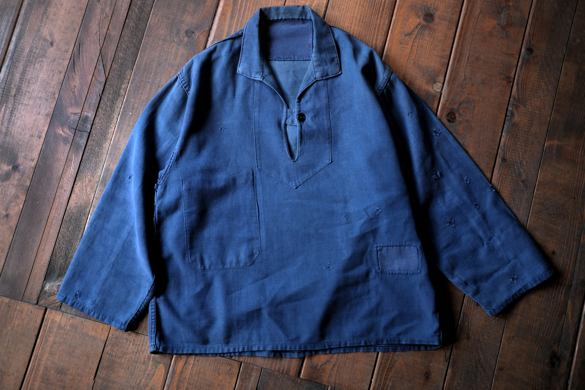 1960's French Fisherman Smock / 法國藍染釣魚襯衫