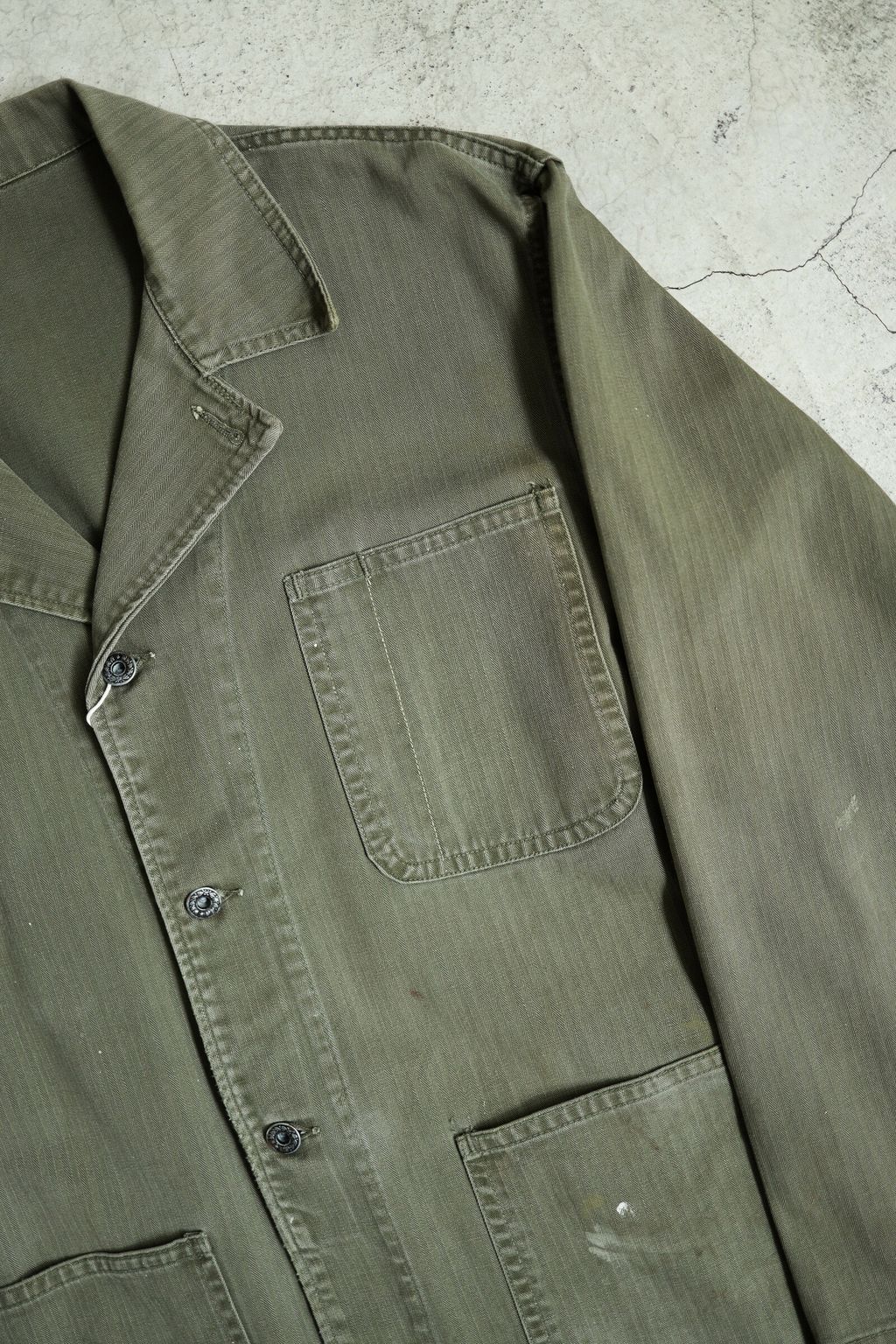 1940's US Navy N-3 Utility Jacket / 1940's 美國海軍人字紋實用夾克