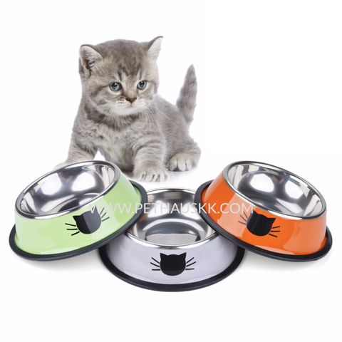 Cat Print stainless steel bowl1.jpg
